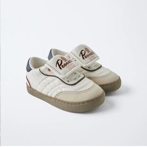 Zara Peanuts Kids Cream and Brown Sneakers